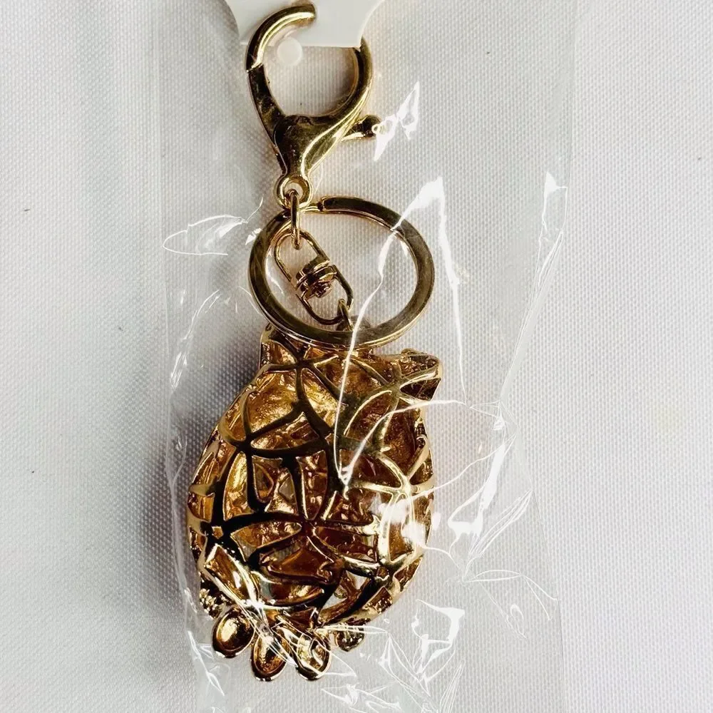 Owl Keychain Charm-Red